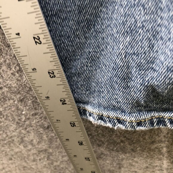 Abercrombie & Fitch Mom Jean Womens Size 4 / 27 Blue Distressed Ripped Stretch - Picture 8 of 9